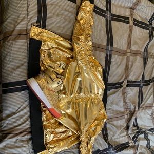 Gold jacket Peace unltd